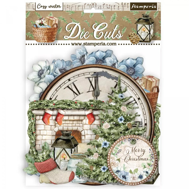 Aplicaciones de Chipboard Cozy Winter - 52 piezas - Navidad - Stamperia