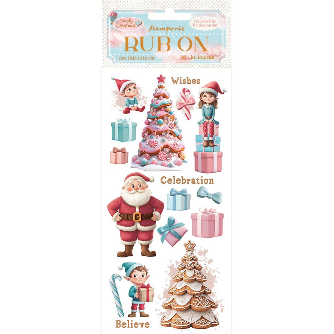 Rub-on Candy Christmas - Santa Claus