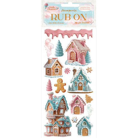 Rub-on Candy Christmas - Marzipan Houses