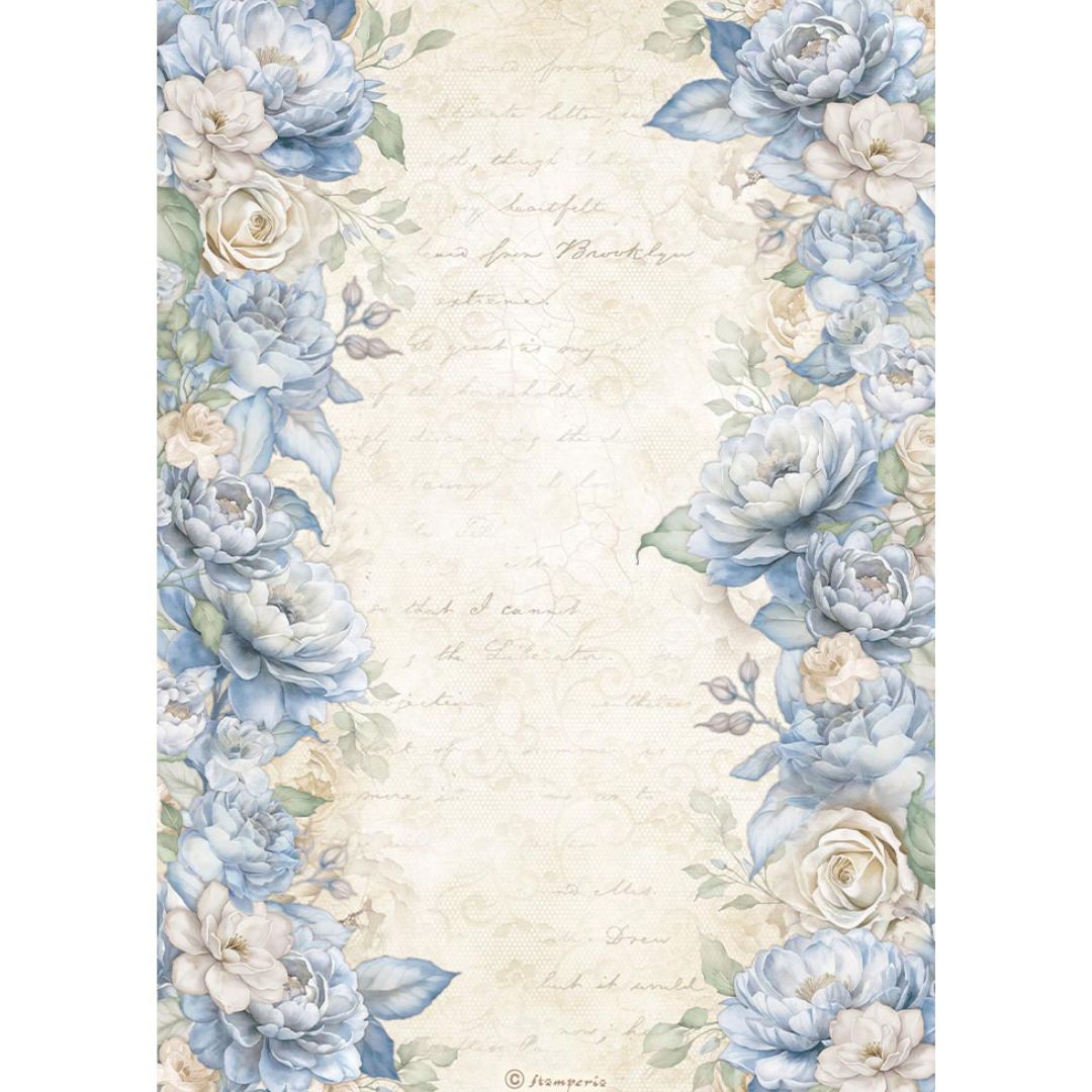 Papel de arroz A4 28gr Romantic Timeless Bordes Florales