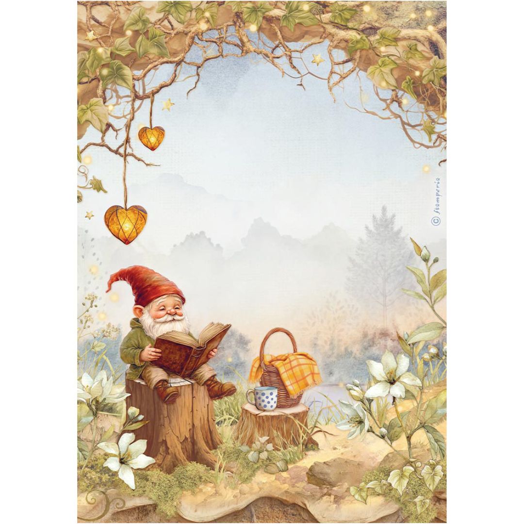 Papel de arroz A4 28gr Romantic Whispering Woods Ghome