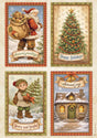 Papel de arroz A4 28gr Silent Night 4 Tarjetas - Navidad - Stamperia