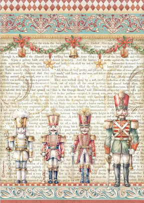 Papel de arroz A4 28gr The Nutcracker Soldados - Cascanueces - Navidad - Stamperia