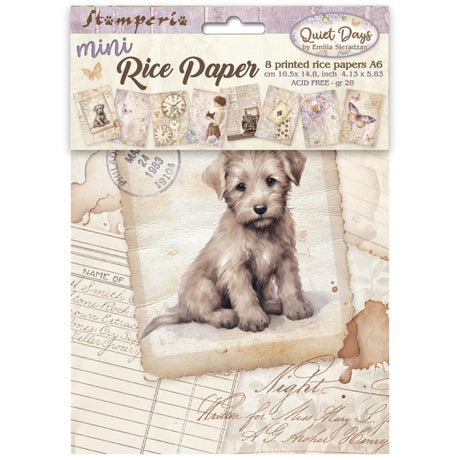 Set Mini Papel de arroz A6 8Hj 28gr Quiet Days - Surtido