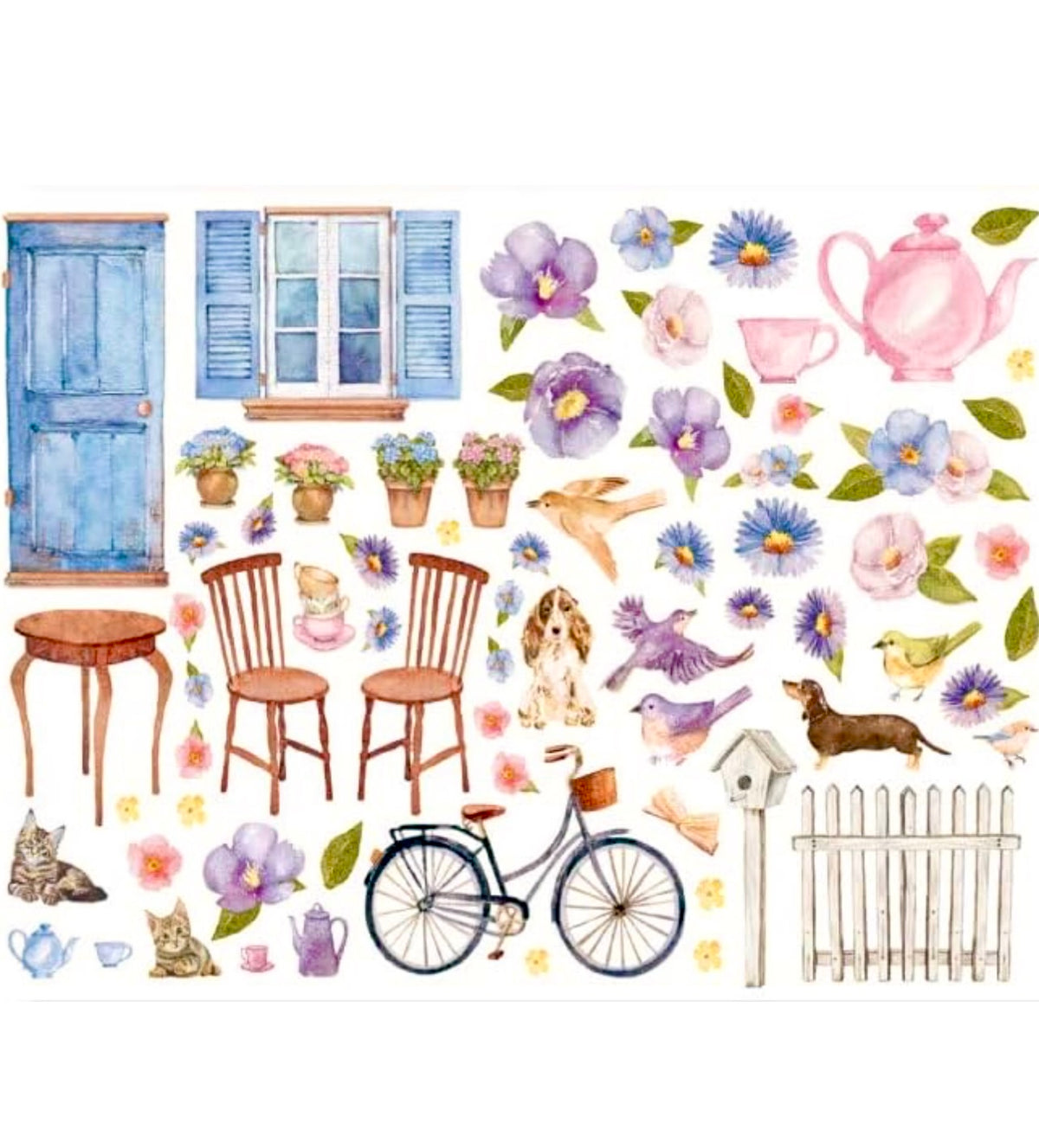Ephemera Bicycle and Flowers (vista 2)