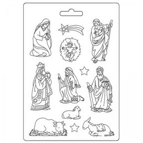 Molde Flexible A4 Belén Classic Christmas - Navidad - Stamperia