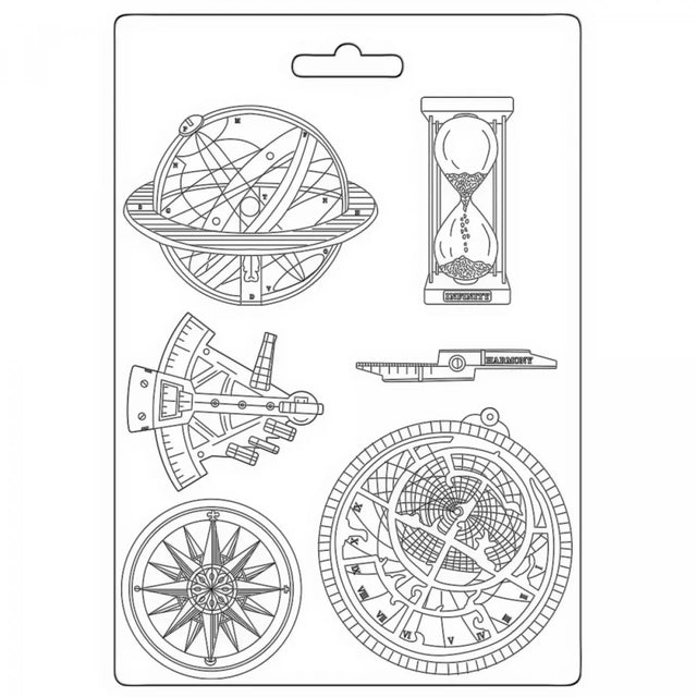 Molde Flexible A4 - Brújulas Cosmos Infinity - Stamperia