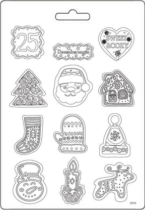 Molde Flexible A5 Candy Christmas - Navidad - Stamperia