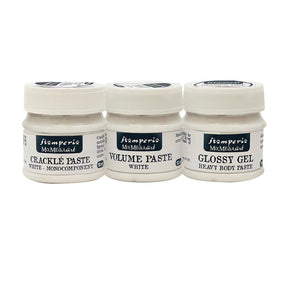 Pastas Mixed Media: Volume paste, Glossy, Crackle 50ml