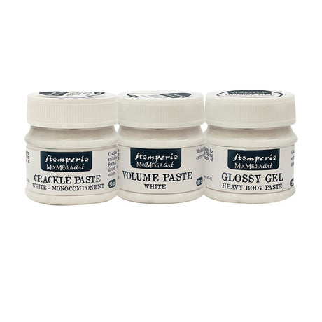 Pastas Mixed Media: Volume paste, Glossy, Crackle 50ml