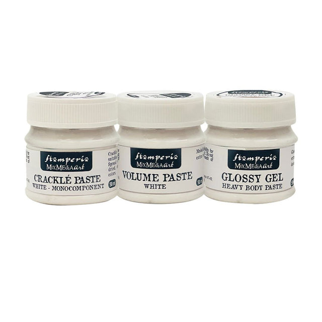 Pastas Mixed Media: Volume paste, Glossy, Crackle 50ml
