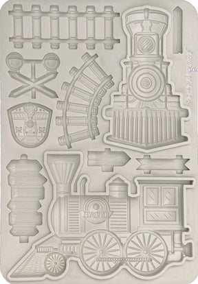 Molde de Silicona A5 Art of Traveling Tren - Stamperia