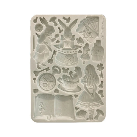 Molde de Silicona A5 Alice in Christmas - Navidad - Stamperia