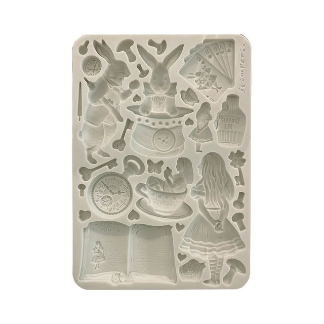 Molde de Silicona A5 Alice in Christmas - Navidad - Stamperia