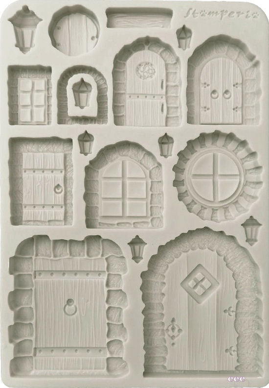 Molde de Silicona A5 Puertas y Ventanas Hidden Grove - Stamperia