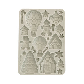 Molde de Silicona A5 Candy Christmas Casitas de Jengibre - Navidad - Stamperia