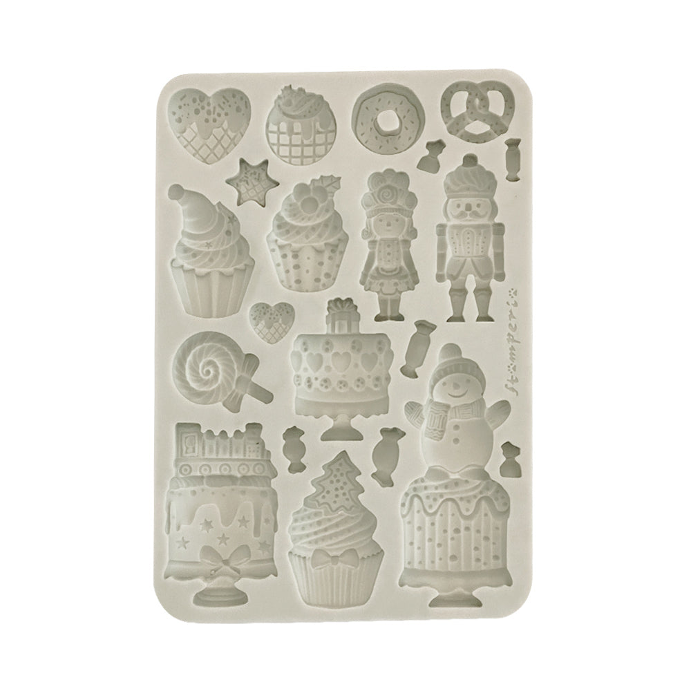 Molde de Silicona A5 Candy Christmas Pasteles - Navidad - Stamperia