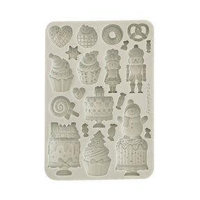 Molde de Silicona A5 Candy Christmas Pasteles - Navidad - Stamperia