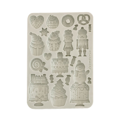 Molde de Silicona A5 Candy Christmas Pasteles - Navidad - Stamperia