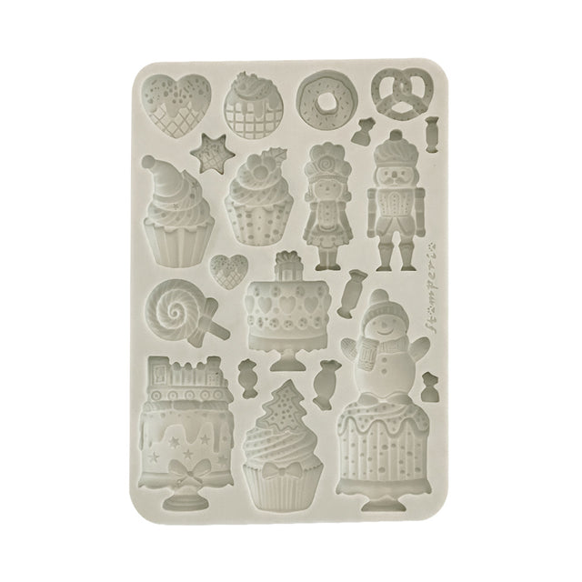 Molde de Silicona A5 Candy Christmas Pasteles - Navidad - Stamperia