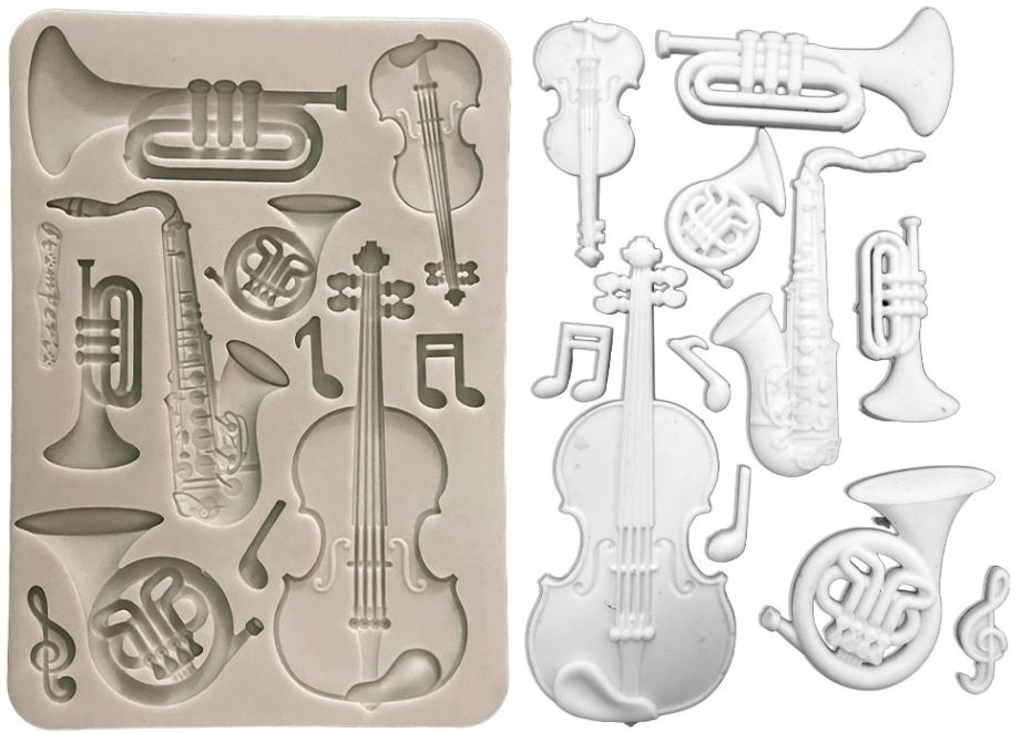 Molde de Silicona A5 Symphony Instrumentos Musicales - Stamperia