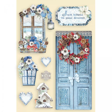 Formas de Maderita A5 Winter Tales - 8 piezas - Navidad - Stamperia