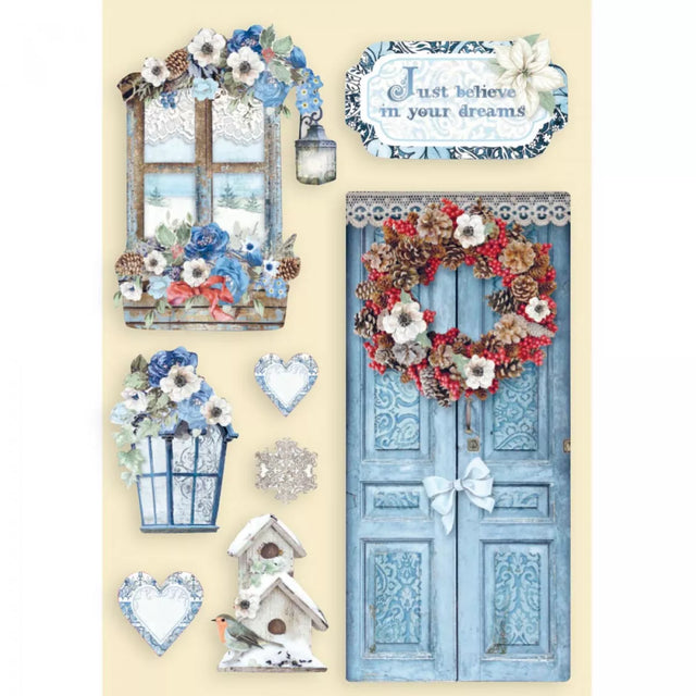 Formas de Maderita A5 Winter Tales - 8 piezas - Navidad - Stamperia