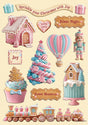Formas de Maderita A5 Candy Christmas - 14 piezas - Navidad - Stamperia
