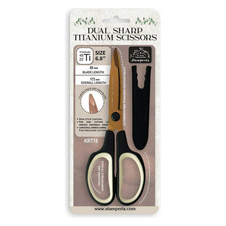 Tijeras de doble filo Titanio con tapa