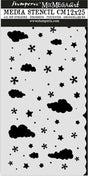 Stencil 12x25cm Candy Christmas Nubes - Navidad - Stamperia