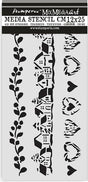 Stencil 12x25cm The Owl's House Franjas - Navidad - Stamperia