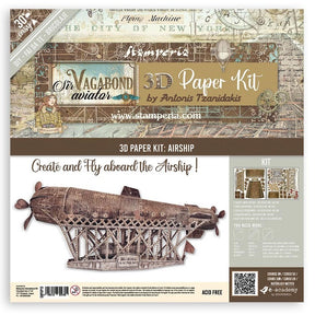 Paper Kit 3D - Aeronave Miniatura Sir Vagabond Aviator