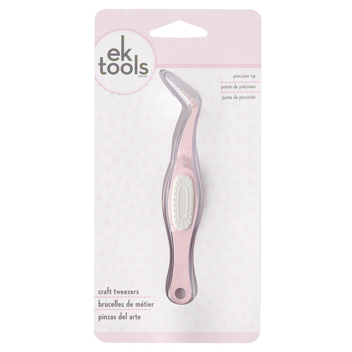 Pinza de Precisión Punta Fina Angulada Rosado (vista 3)