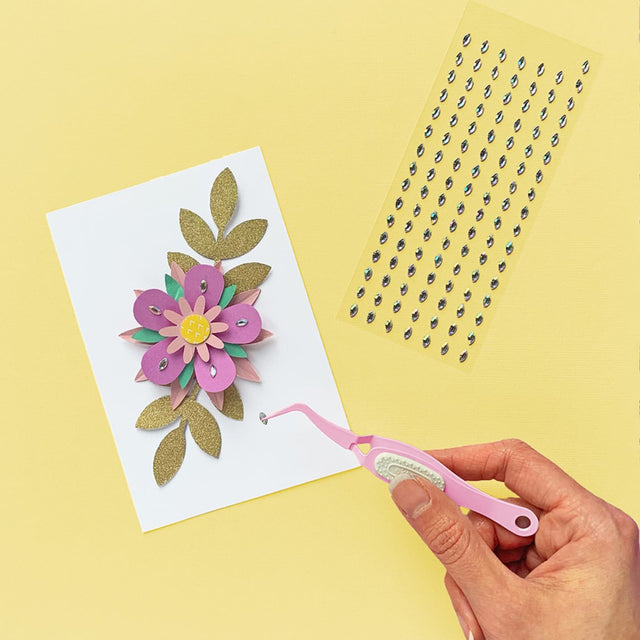 Pinza de Precisión Punta Fina Angulada Rosado