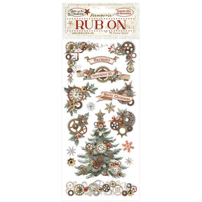 Rub-on Romantic Gear Up For Christmas Engranajes - Navidad
