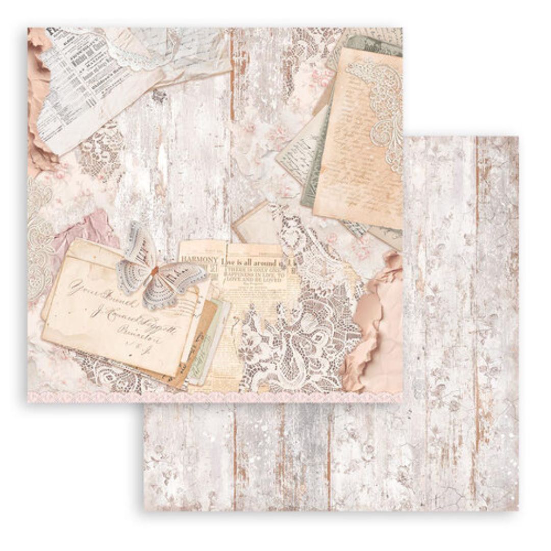 Block de Cartulinas ''Romantic Romance Forever" de 30.5x30.5cm