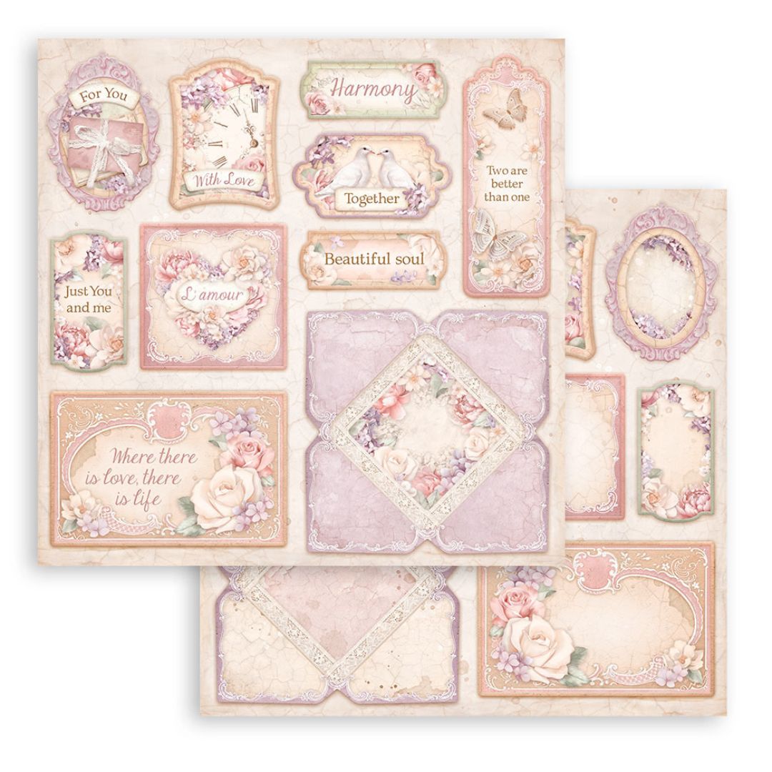 Block de Cartulinas ''Romantic Romance Forever" de 30.5x30.5cm