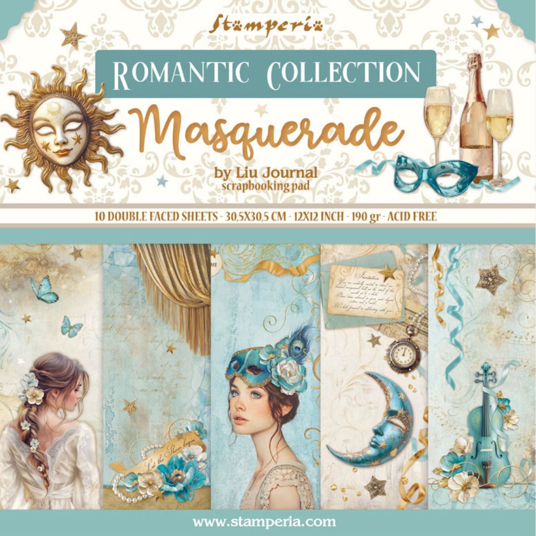 Block de Cartulinas ''Romantic Masquerade" de 30.5x30.5cm