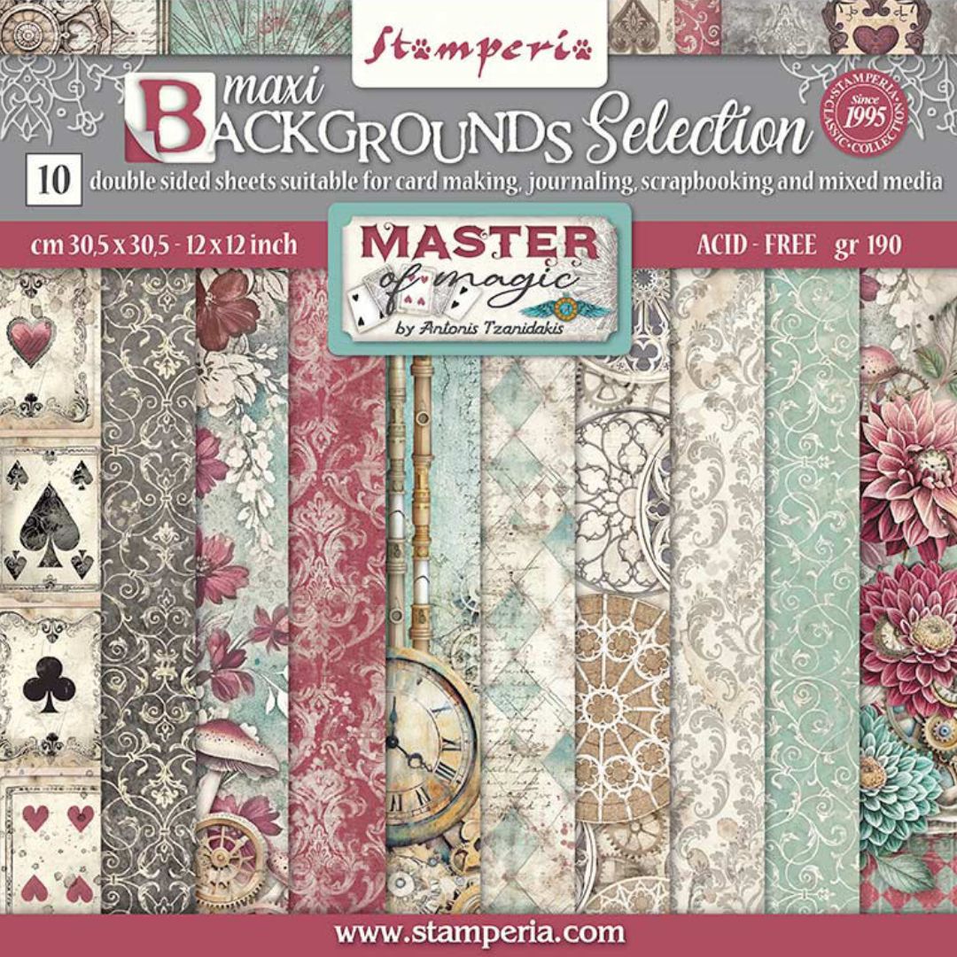 Block de Cartulinas ''Fondos Master Of Magic" de 30.5x30.5cm
