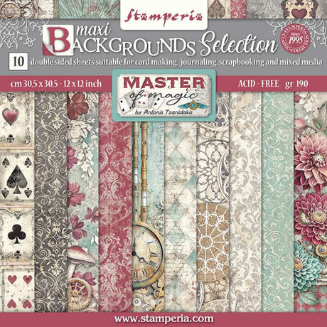 Block de Cartulinas ''Fondos Master Of Magic" de 30.5x30.5cm