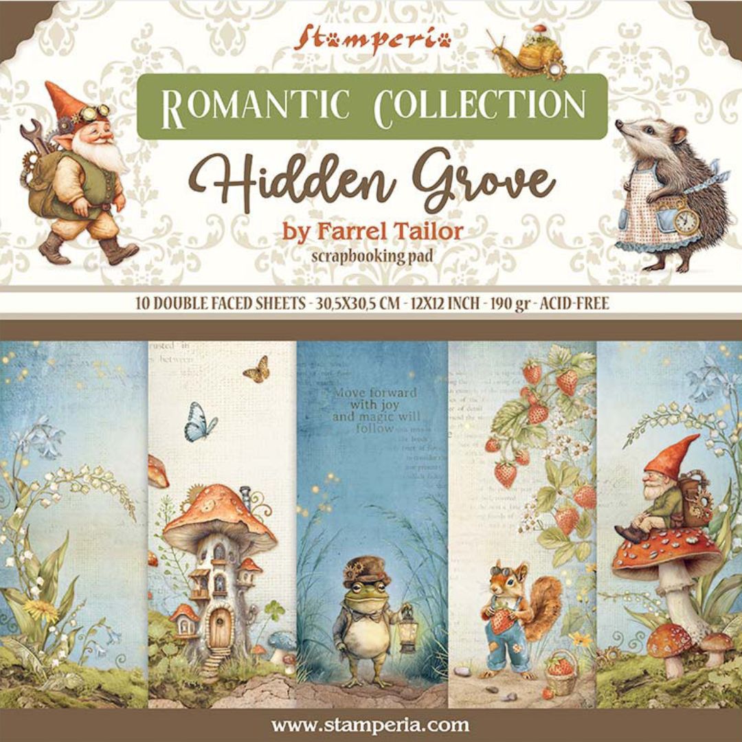 Block de Cartulinas ''Hidden Grove" de 30.5x30.5cm