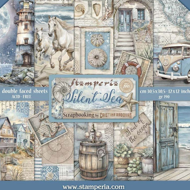 Block de cartulinas "Silent Sea” de 30.5x30.5cm