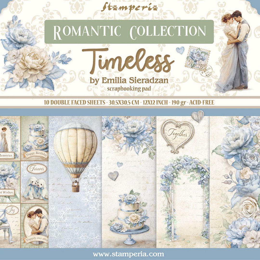 Block de Cartulinas ''Romantic Timeless" de 30.5x30.5cm