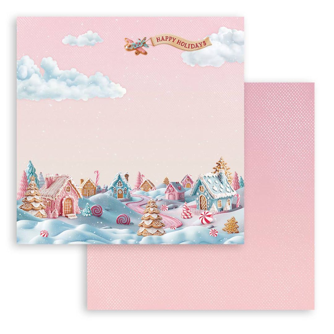 Block de Cartulinas ''Romantic Candy Christmas" de 30.5x30.5cm