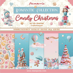 Block de Cartulinas ''Romantic Candy Christmas" de 30.5x30.5cm