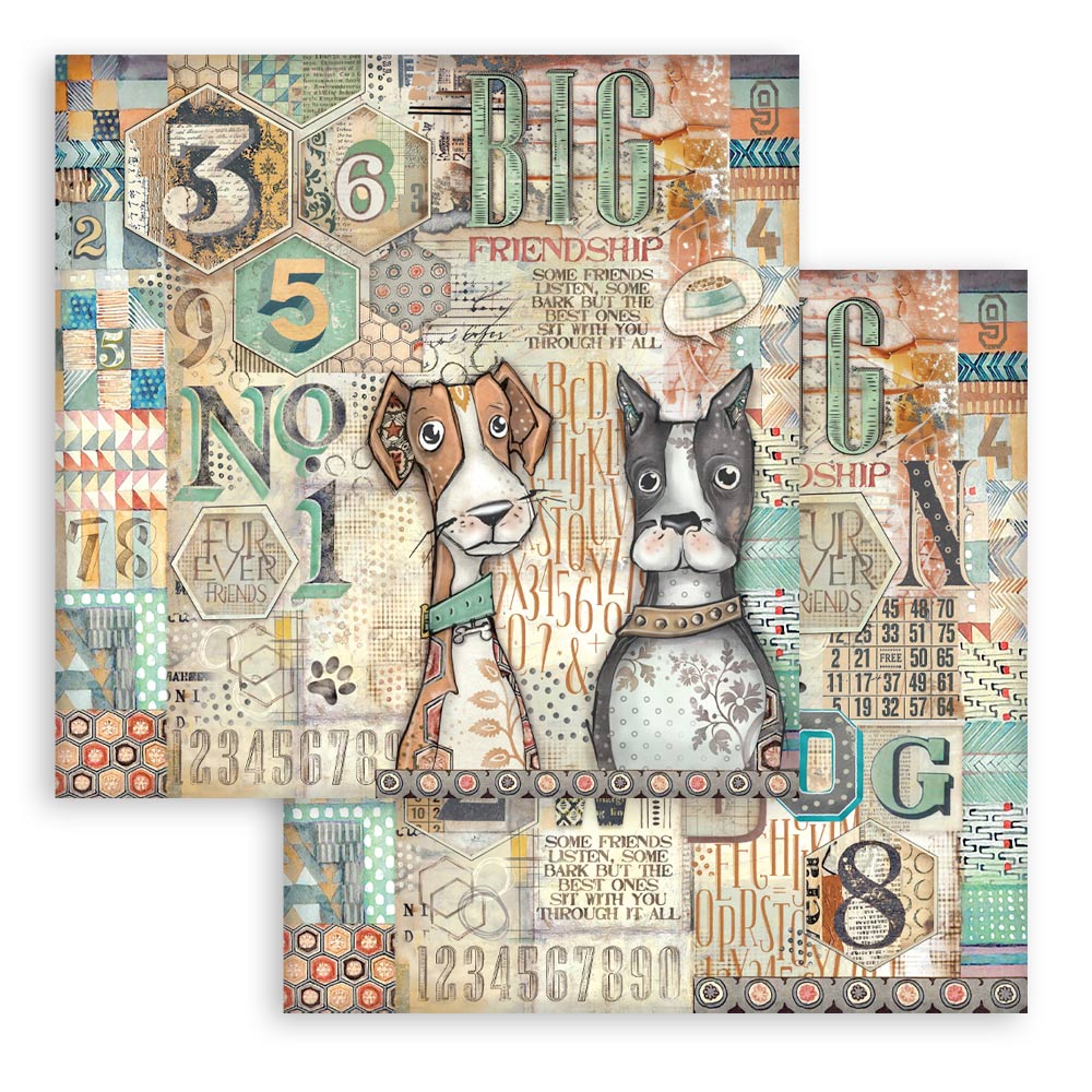 Block de cartulinas "Furry Friends” de 30.5x30.5cm (vista 8)