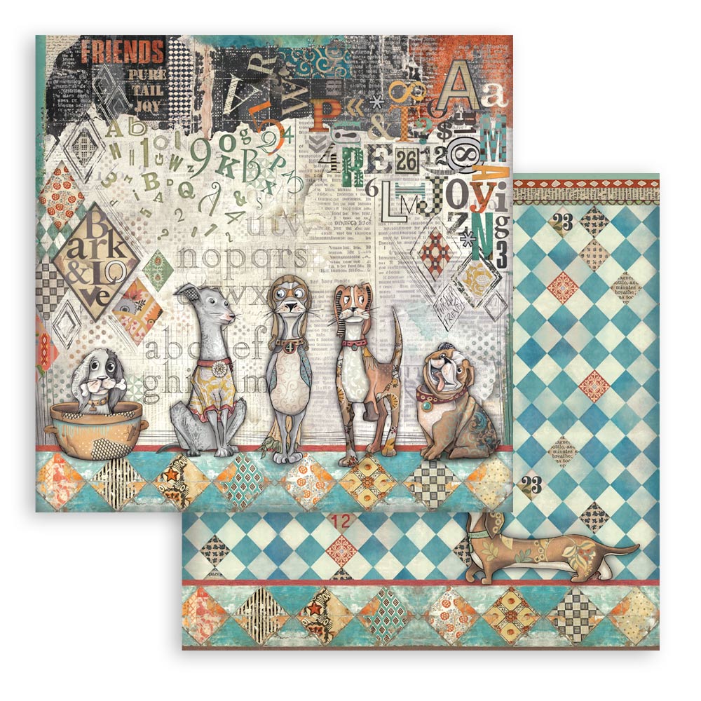 Block de cartulinas "Furry Friends” de 30.5x30.5cm (vista 6)