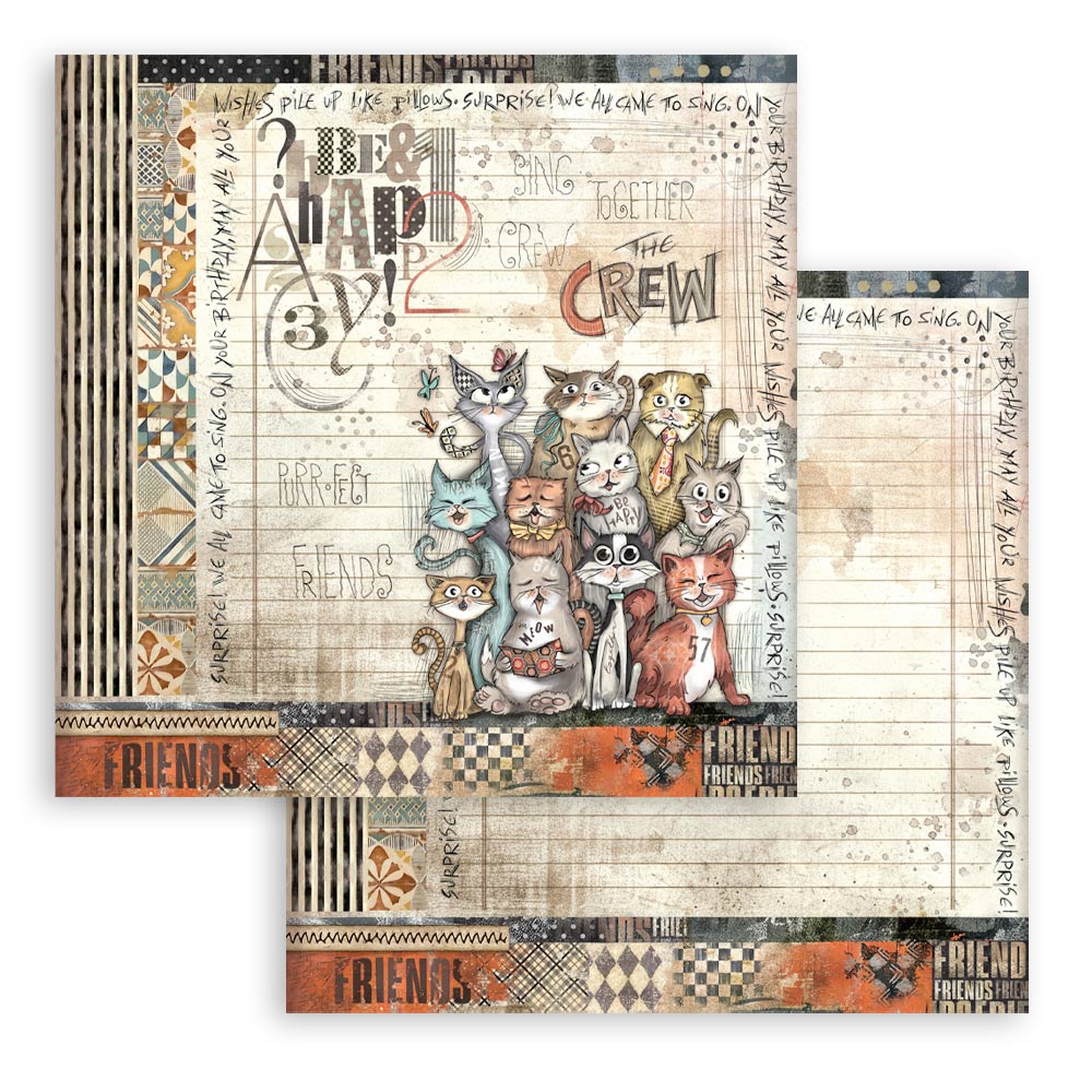 Block de cartulinas "Furry Friends” de 30.5x30.5cm (vista 2)