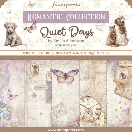 Block de cartulinas "Quiet Days” de 30.5x30.5cm
