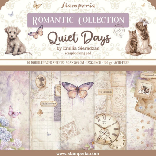 Block de cartulinas "Quiet Days” de 30.5x30.5cm